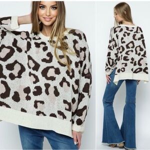 Leopard Print Women's Sweater